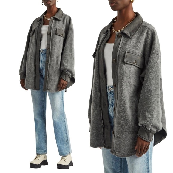 FREE PEOPLE Ruby Jacket Oversized Shirt Shacket - Picture 1 of 10